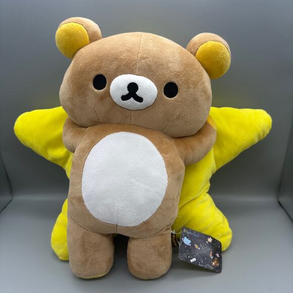 San-X Rilakkuma Lying on Star 16” plush Stuffed Teddy Bear new with Tags - Picture 1 of 7